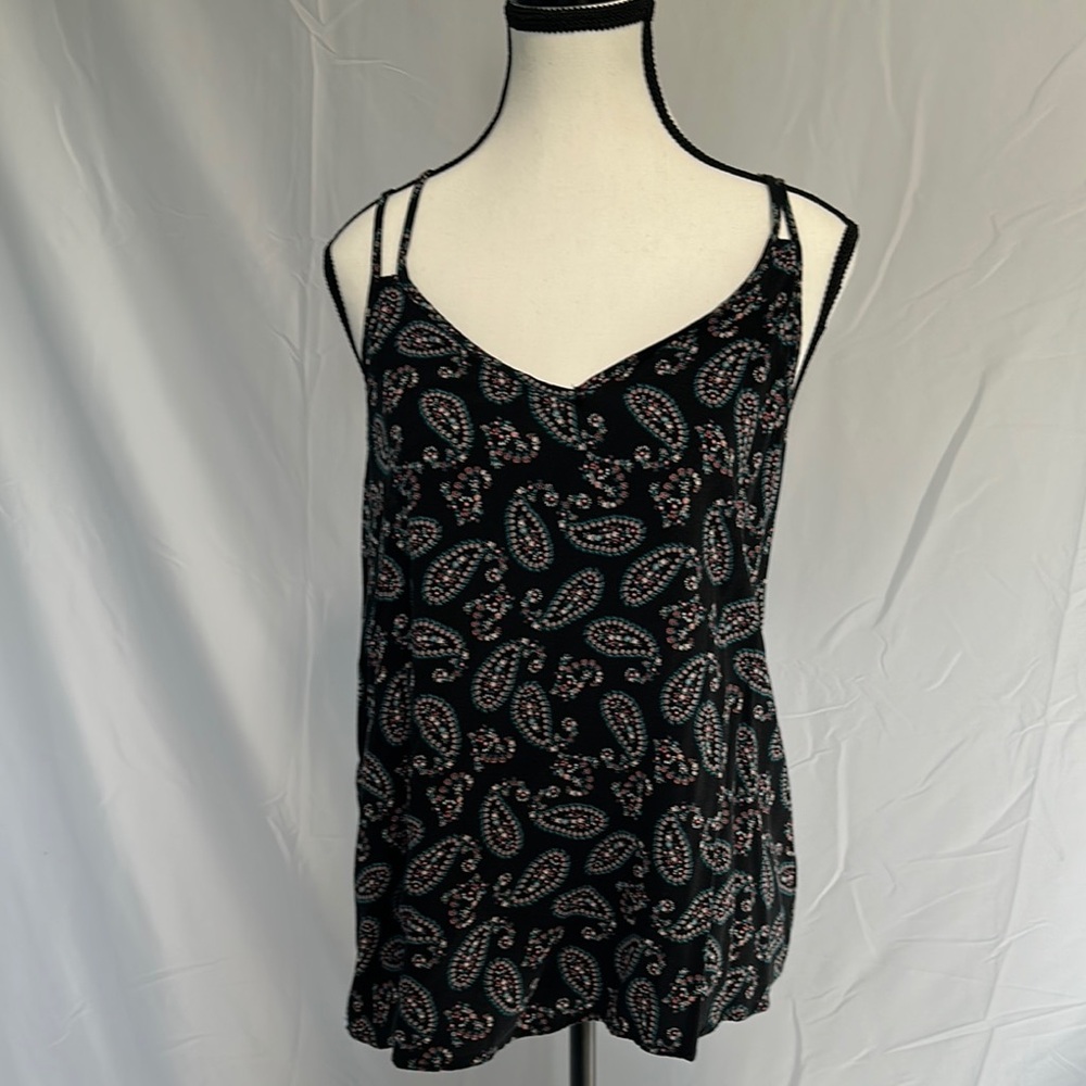 SO Black Paisley Tank Top